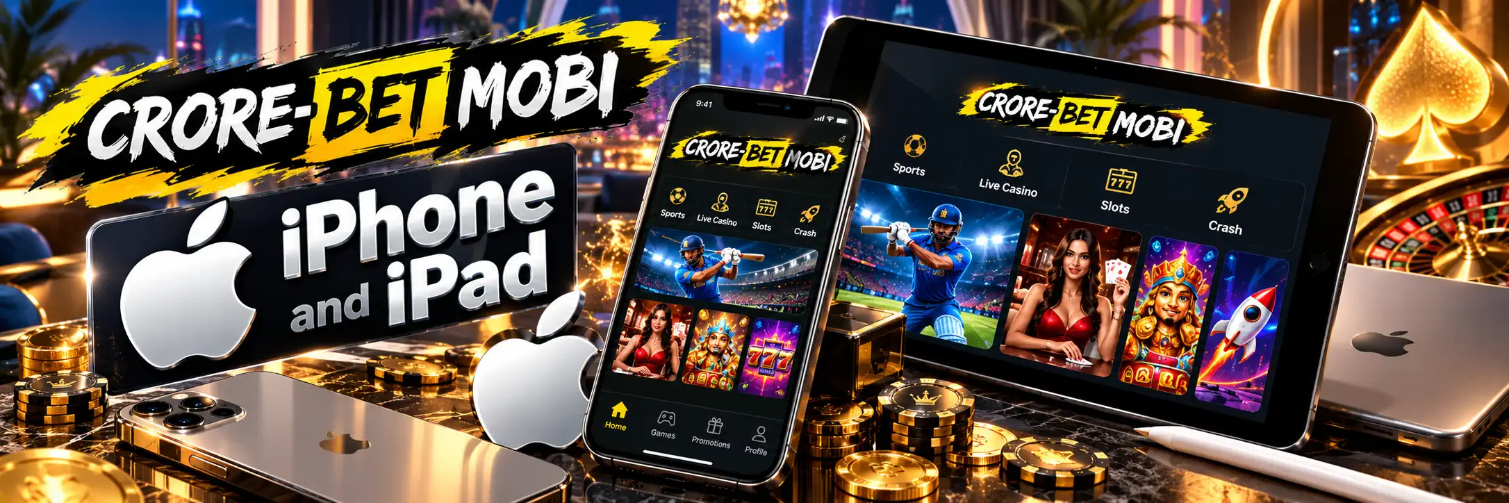 CroreBet on iPhone and iPad through Safari