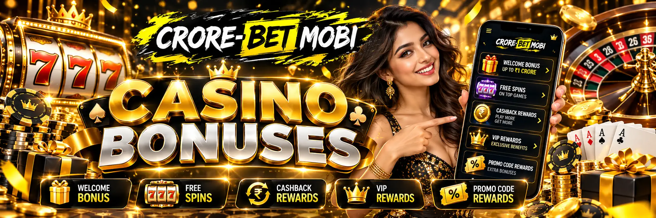 Casino offers and which games they can apply to on CroreBet