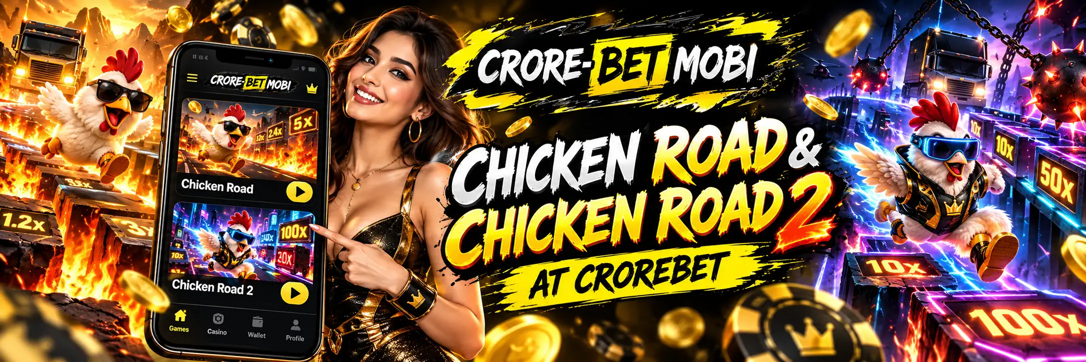 Chicken Road and Chicken Road 2 on CroreBet