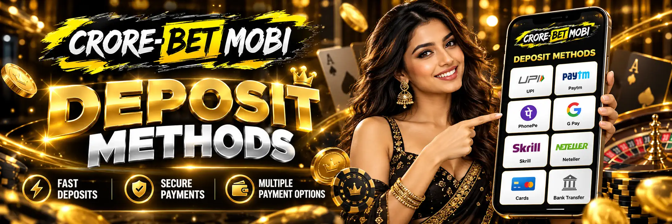 UPI, PhonePe and Paytm at CroreBet