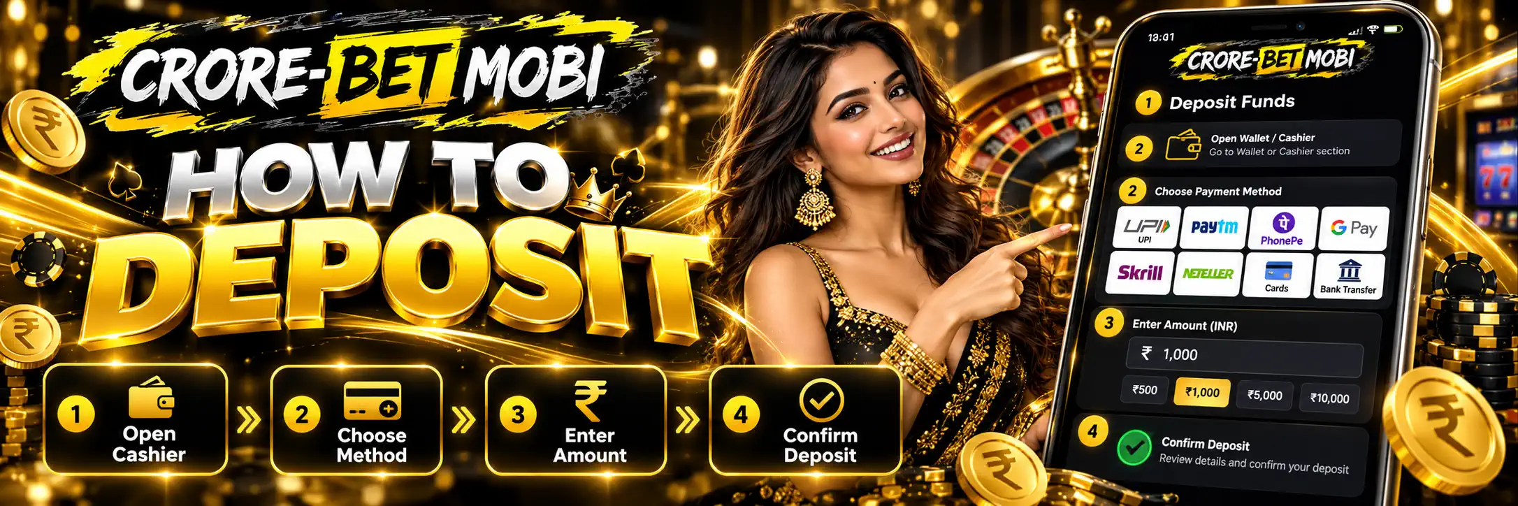 How to make a CroreBet deposit