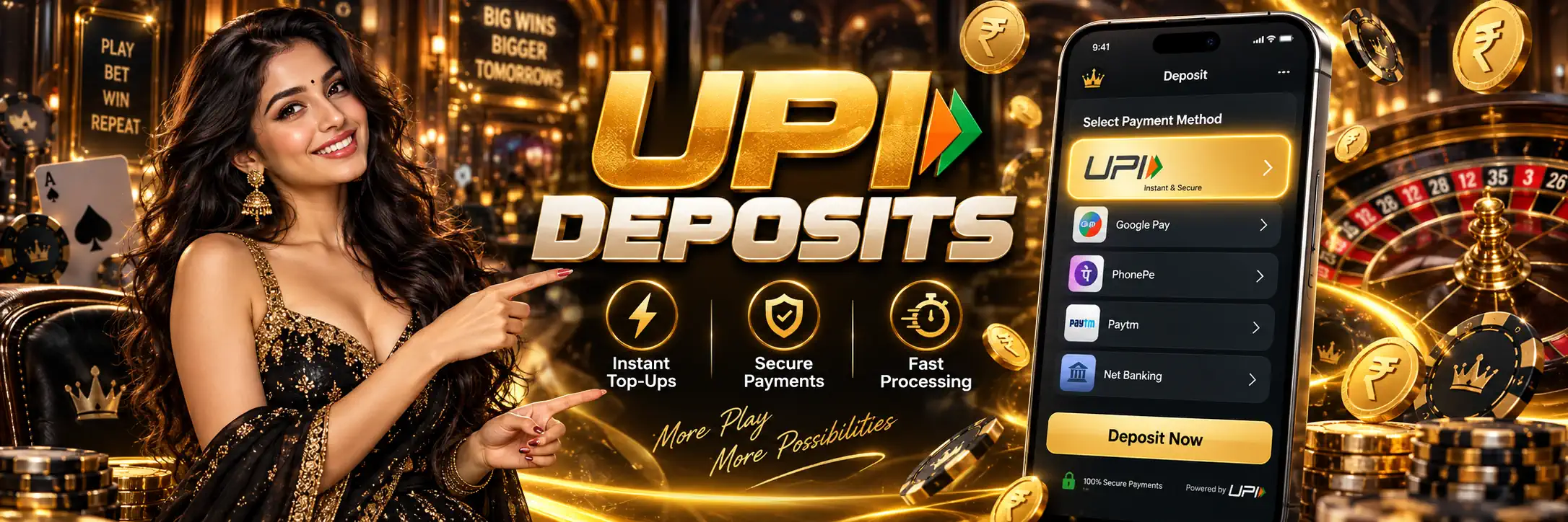 UPI deposits at CroreBet