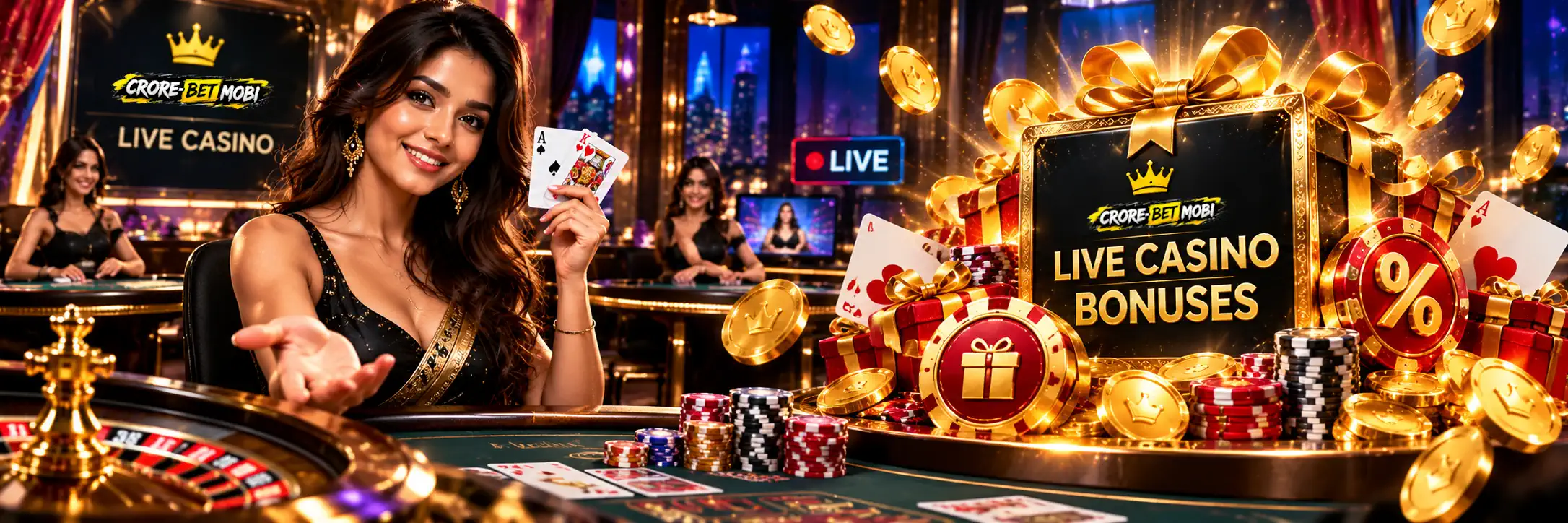 Casino offers and live tables on CroreBet