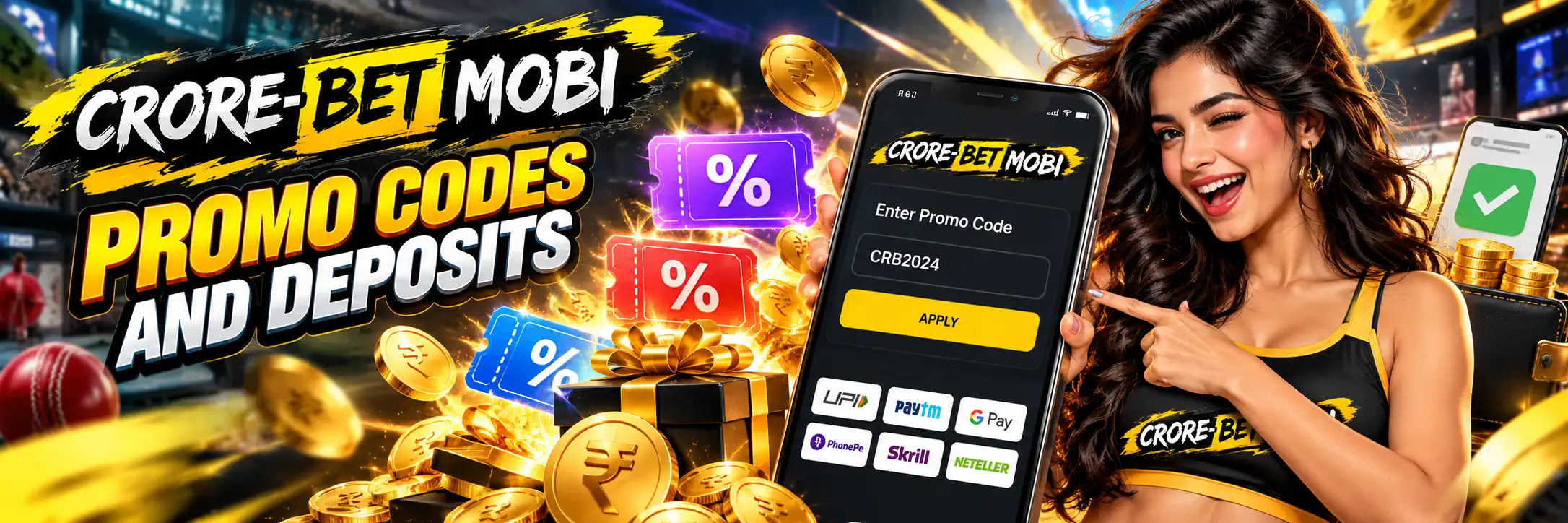 Promo codes and deposits at CroreBet
