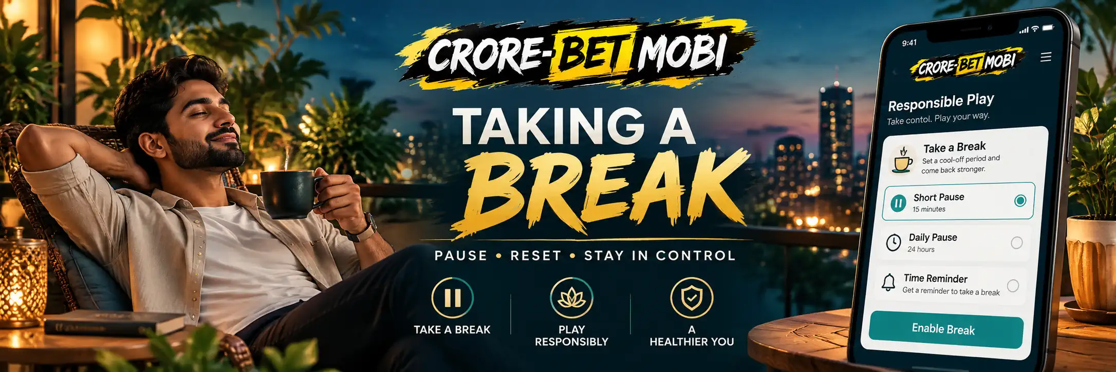 Taking a break before the next gambling decision