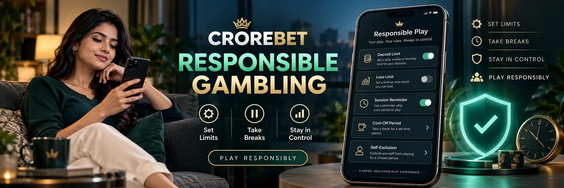 Deposit limits and self-exclusion at CroreBet