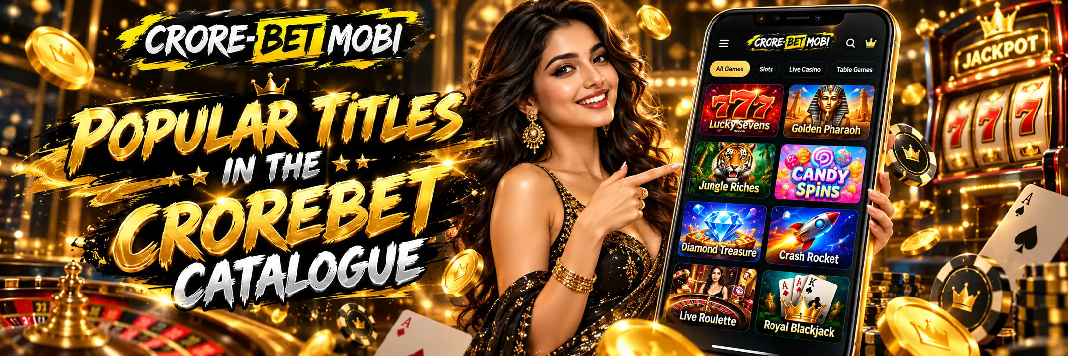 Popular reel titles in the CroreBet slot lobby