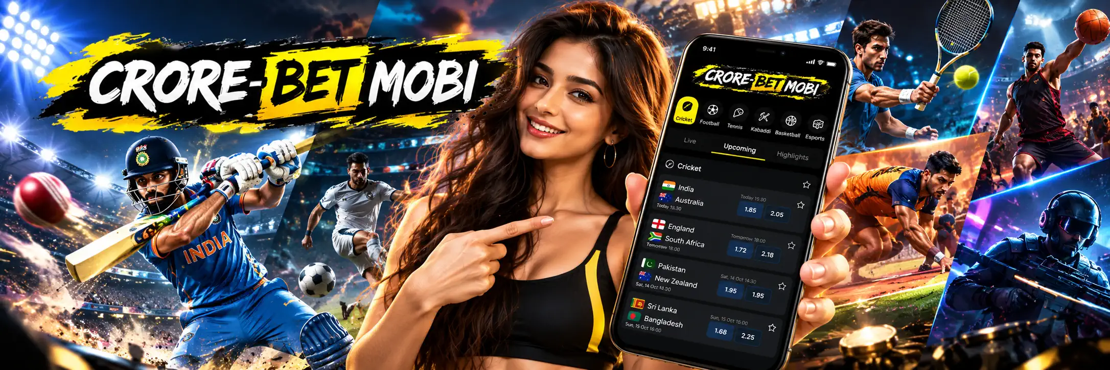 CroreBet sportsbook on a phone screen